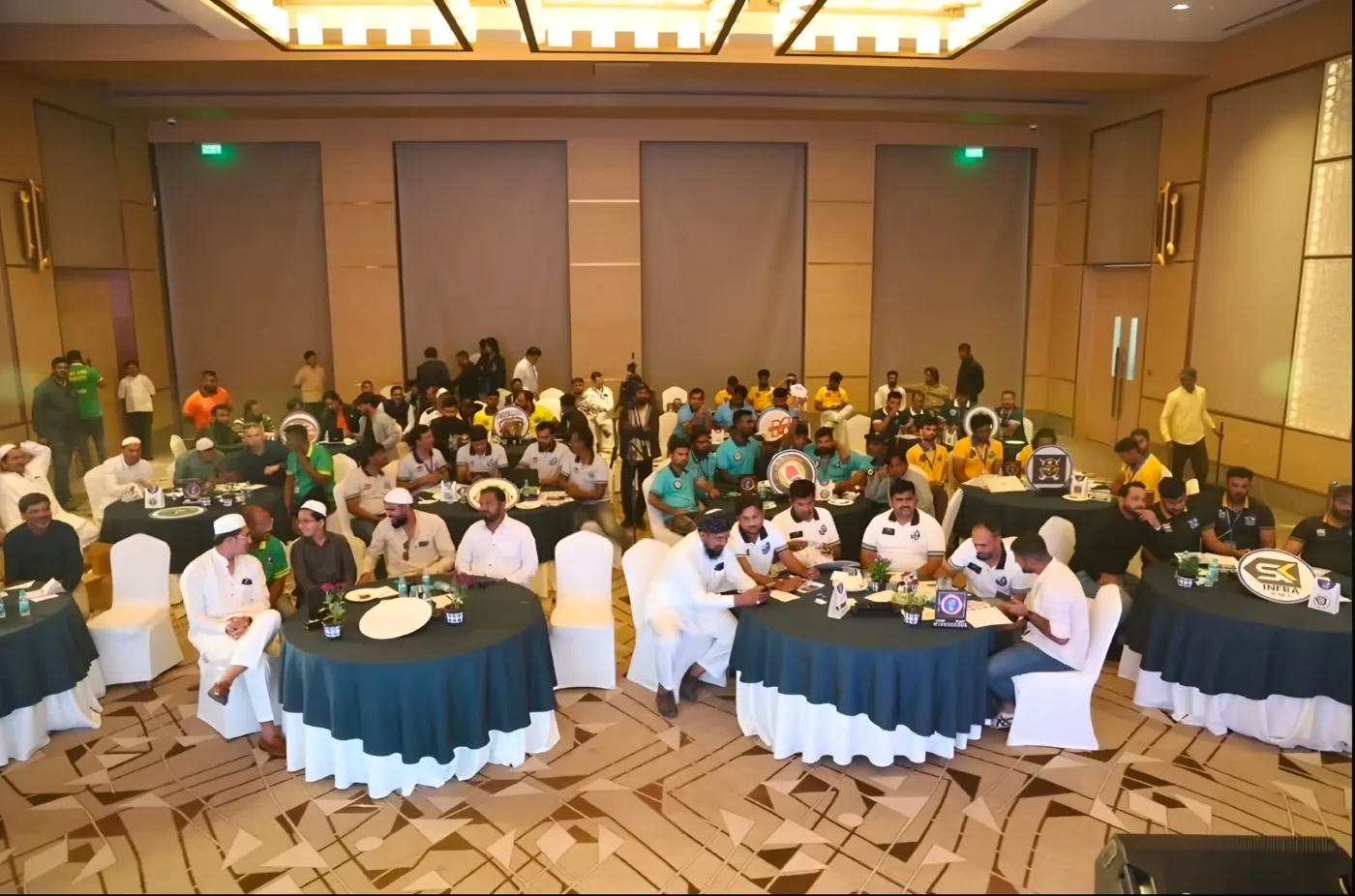 Auction day: teams at their tables